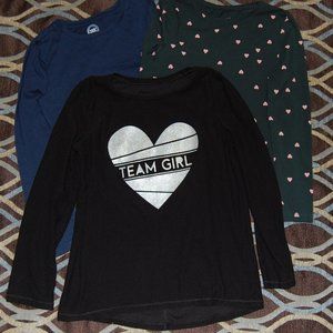 3/$9, girls, long sleeve tees